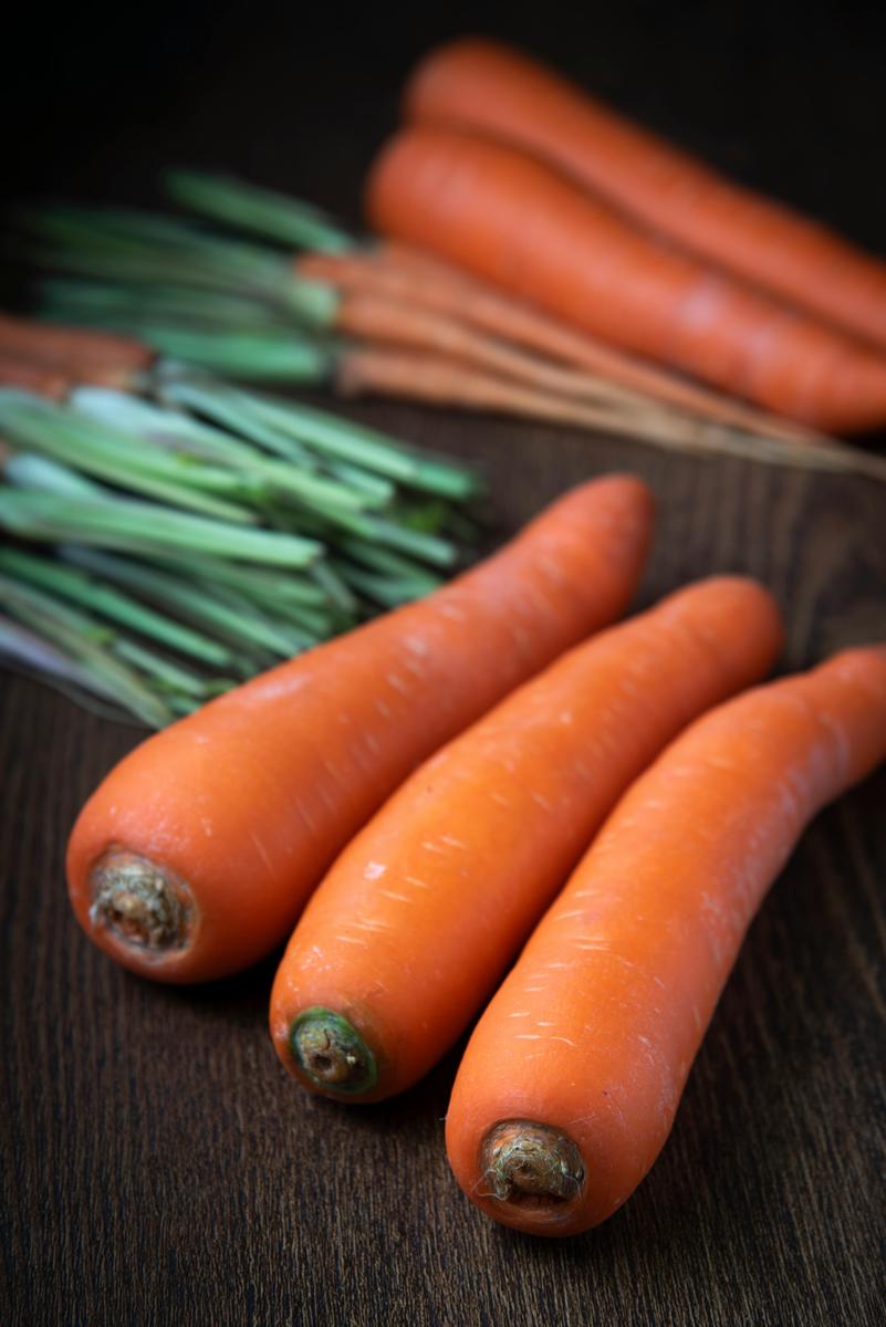harvested carrots