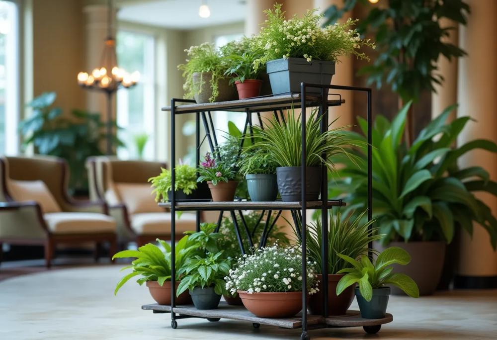 modern flower stand